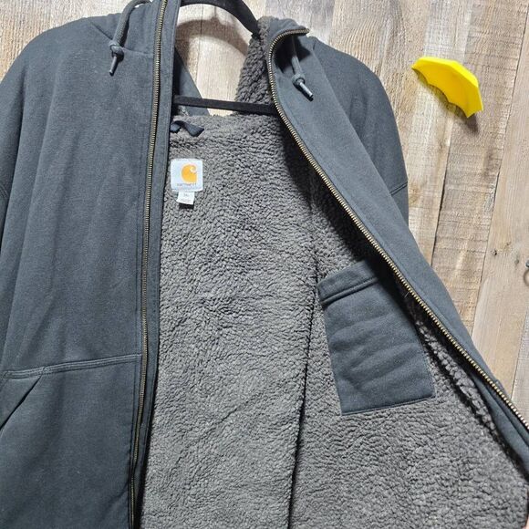 Carhartt Men's Rain Defender Rockland Hoodie Black - Picture 6 of 7